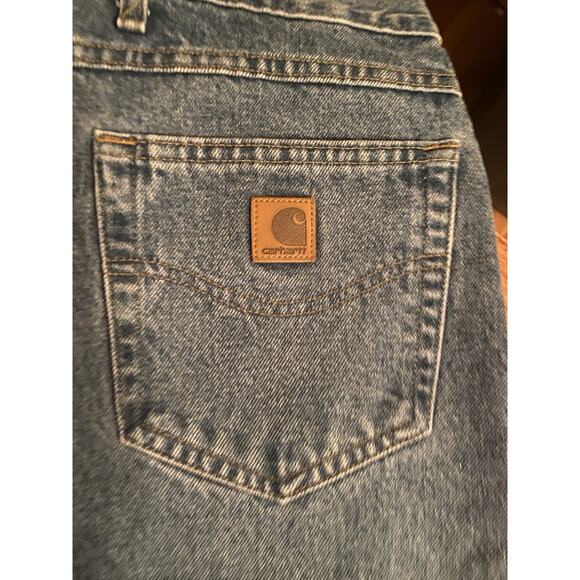 Carhartt Jeans Mens 50x32 Blue Denim Pants Holter Relaxed Straight Leg - Picture 4 of 5